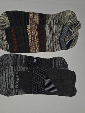 Bombas Men’s Athletic Ankle Socks - Olive Green & Charcoal Size Large